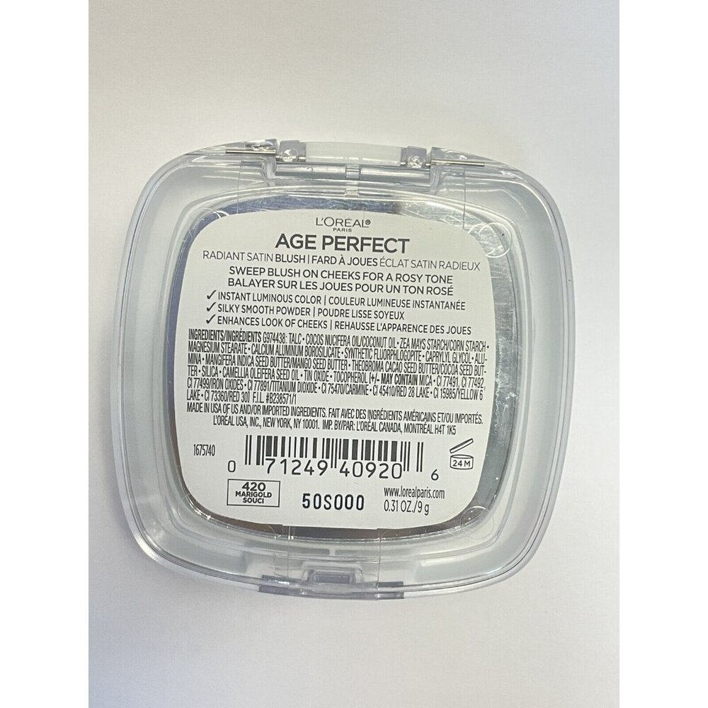 L'Oreal Age Perfect Radiant Satin Blush #420 Marigold Sealed - Picture 2 of 3